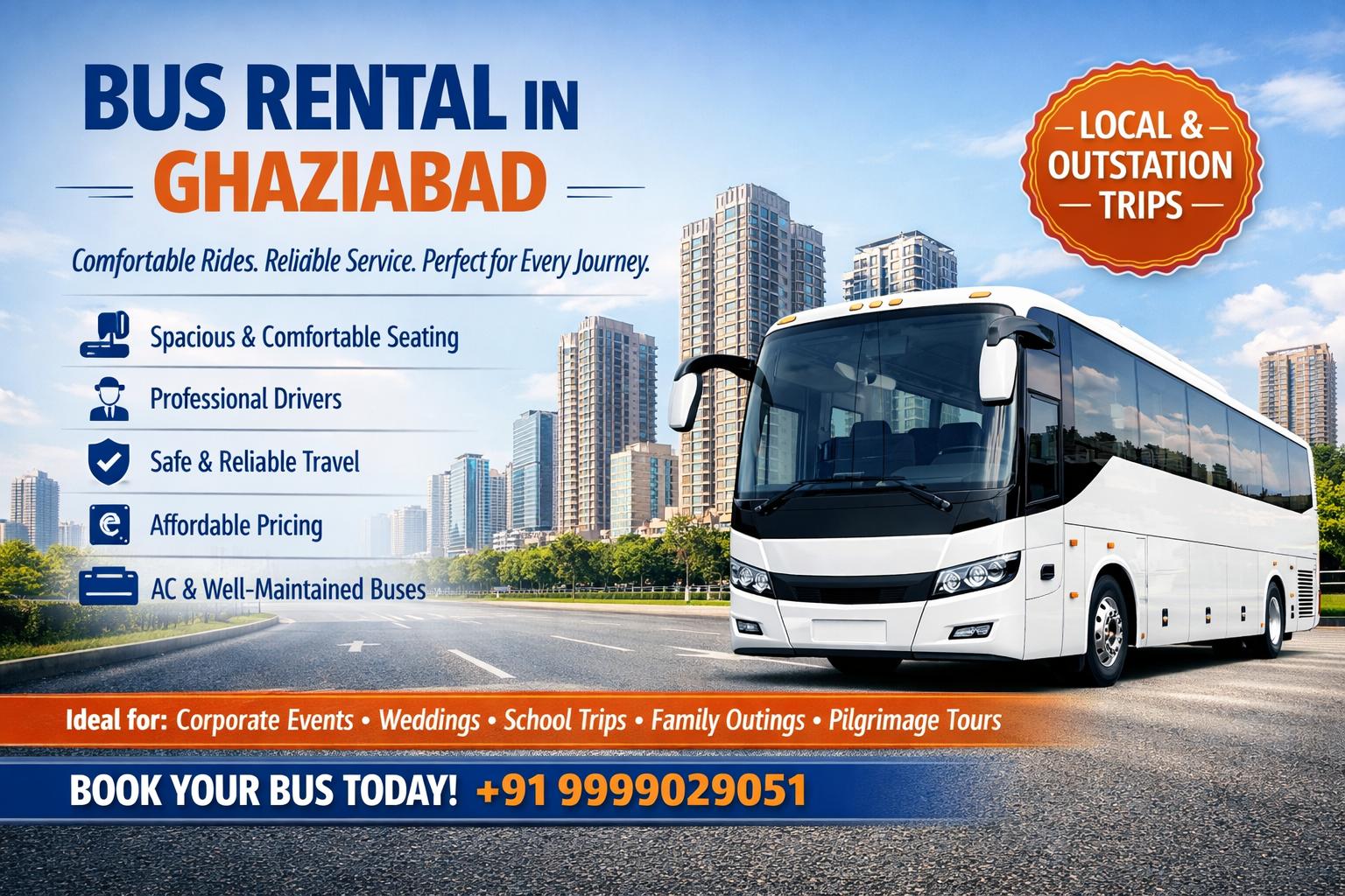 Bus Rental in Ghaziabad 