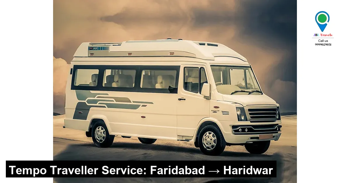 Reliable Tempo Traveller Service from Faridabad to Haridwar