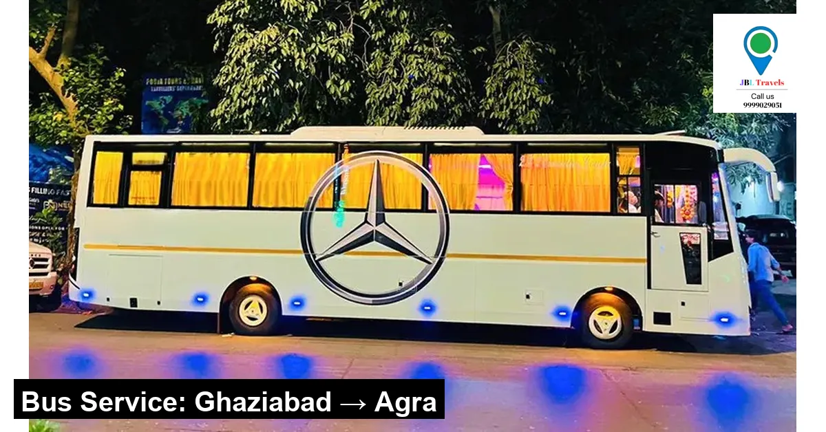 Affordable Bus Hire from Ghaziabad to Agra